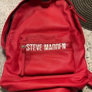 Steve Madden Red Backpack